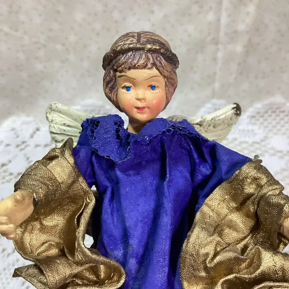Paper Mache Angel Ornaments Lot Of 3  Style Clothique Valentine's Day Decor